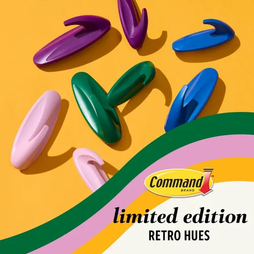 Miniatura 8 de Command Paquete de ganchos de diseño mixto, Arctic Freeze, 10 ganchos, 16 tiras