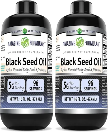 Miniatura 7 de Amazing Formulas Aceite de semilla negra de 16 onzas, aceite de semilla de comino negro prensado en frío natural de Nigella Sativa 100% genuina, sin