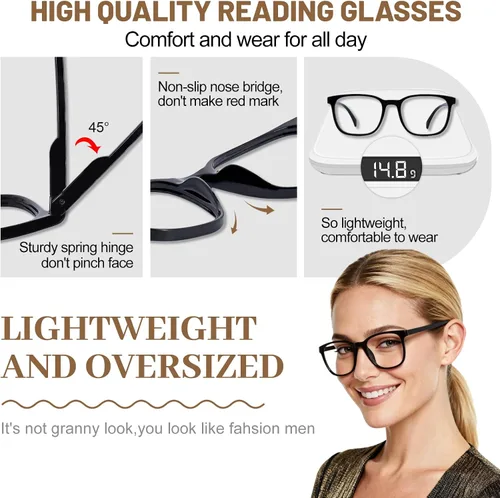 Miniatura 4 de OCCI CHIARI Gafas de lectura cuadradas grandes para mujer