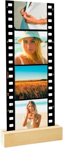 ENVÍO EL MISMO DÍA Placa de Película de Foto Retro en Rollo de Película de Recuerdo con Soporte - Regalo Personalizado de Foto para Mejor Amiga,