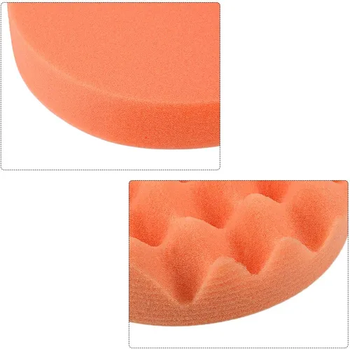 Miniatura 5 de uxcell Kit de almohadilla de pulido de taladro de espuma de 3 pulgadas, 2 piezas planas, 2 almohadillas de esponja onduladas, 1 almohadilla de lana