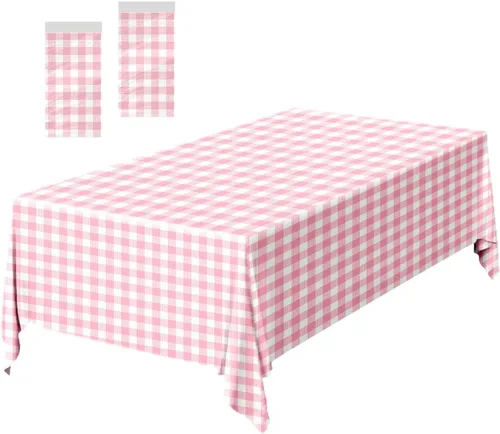 Miniatura 15 de Paquete de 2 Manteles de Plástico Beige Desechables Cubiertas de Mesa Mantel Rectangular Beige para Fiesta Baby Shower Boda Cumpleaños Mantel