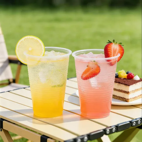 Miniatura 4 de TashiBox, copas de plástico transparente descartables para fiestas, 12 onzas, 200 unidades 12oz-200set-Clear