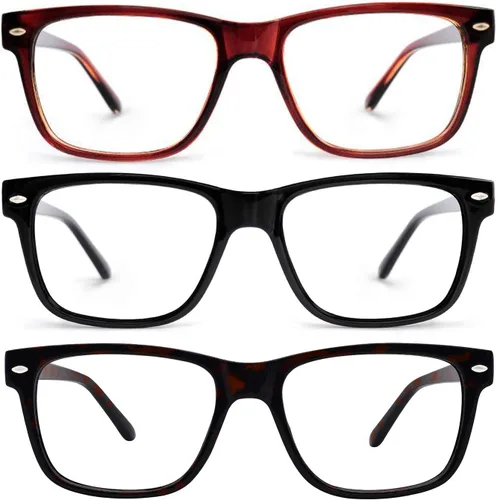 Miniatura 8 de OCCI CHIARI Anteojos de lectura grandes para hombre con marco grande 100 125 150 175 200 225 250 275 300 350 400 500 600 (transparente, 1.0)