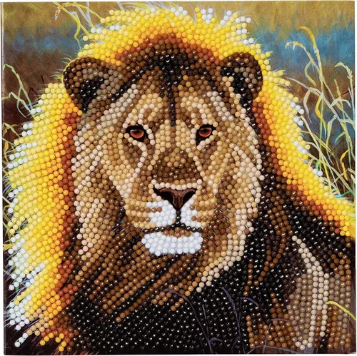 Miniatura 5 de CRYSTAL ART Kit de tarjetas de león en reposo 7.1 x 7.1 in