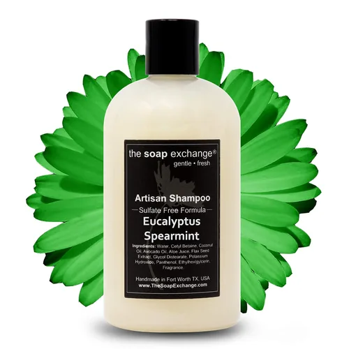 Miniatura 6 de The Soap Exchange Champú para el cabello, aroma a cuero de Texas, hecho a mano, 12 fl oz / 12.0 fl oz, cuidado natural del cabello artesanal, suave