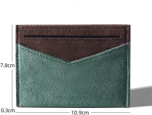 Miniatura 2 de WYFDP - Tarjetero para hombre, funda protectora con tapa para documentos, para licencia de conducir, color negro