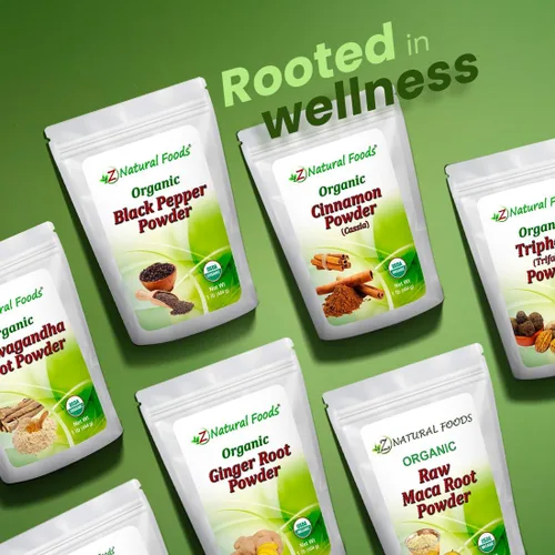 Miniatura 2 de Triphala orgánico (Trifala) en polvo - Apoya la digestión saludable - Limpieza y desintoxicación naturales suaves - 3 superalimentos ayurvédicos