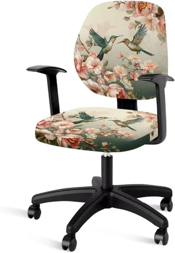 Miniatura 39 de Talayituse - Funda para silla de oficina o computadora con estampado de estrellas de playa, funda de asiento dividida elástica, extraíble y lavable