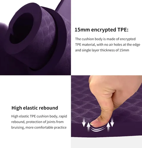 Miniatura 5 de nuveti Tapete Grande para Ejercicios - Tapete de Yoga de 15mm/20mm/30mm de Grosor Tapete de Ejercicios para Fitness, Yoga, Pilates, Estiramientos