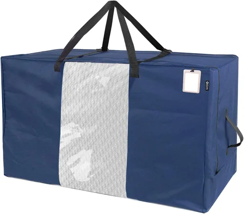Miniatura 10 de HYPER VENTURE Bolsa de almacenamiento plegable para colchón, funda de transporte duradera para colchones dobles de hasta 6 pulgadas, color gris