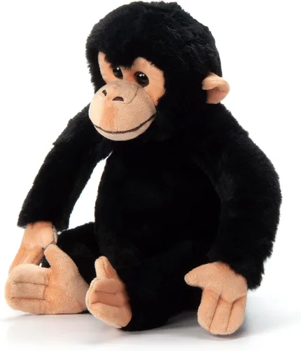 Miniatura 8 de The Petting Zoo Peluche de chimpancé, regalos para niños, animales salvajes del zoológico Onez, juguete de peluche de chimpancé de 12 pulgadas