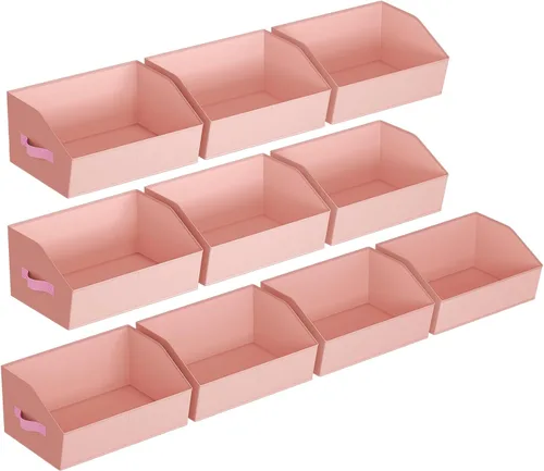 Miniatura 59 de Homsorout Organizador trapezoidal para armario, cestas grandes para organizar, caja de almacenamiento de tela para estantes, cubos de almacenamiento