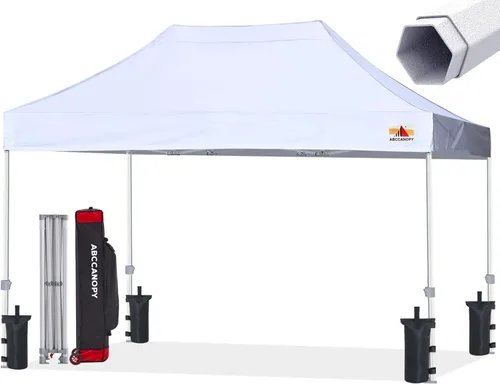 Miniatura 44 de ABCCANOPY Tienda de campaña con toldo emergente comercial 10x10 Serie Premium, Beige