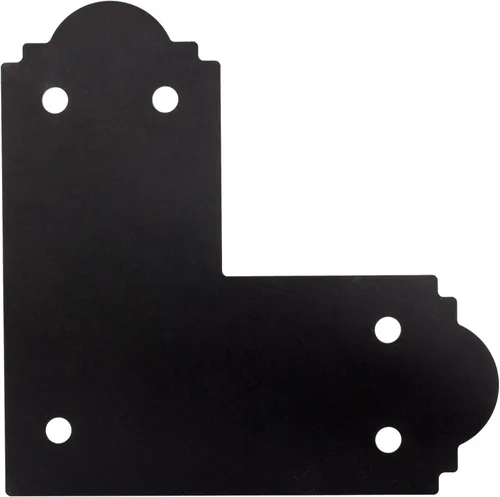 Simpson Strong-Tie APL6 Outdoor Accents Mission Collection ZMAX, correa L con recubrimiento en polvo negro para 6 x 6 - Paquete de 4