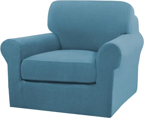 Miniatura 127 de Turquoize 2 fundas para sillas de sala de estar, funda de sofá con fundas de cojín individuales, funda de muebles para sillas (silla, beige biscotti)
