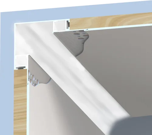 Miniatura 6 de Besseto Perfil de LED para yeso en canal LED, canal de tira LED de yeso blanco de 4 x 2 m, perfil de aluminio LED para zócalo empotrado sin moldura