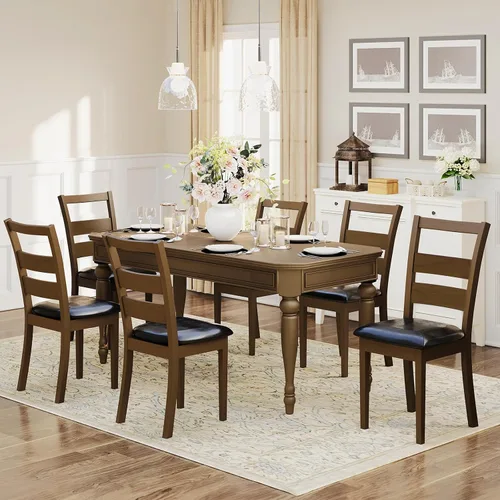 Miniatura 31 de COLAMY Juego de 2 sillas tapizadas para comedor, sillas de cocina modernas de mediados de siglo con respaldo, sillas laterales de comedor