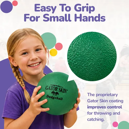 Miniatura 5 de S&S Worldwide Gator Skin Foam Dodgeballs - Easy Grip Starter Balls, Low Density Foam for No Sting, Durable Coating, Tear and Puncture Resistant, 6