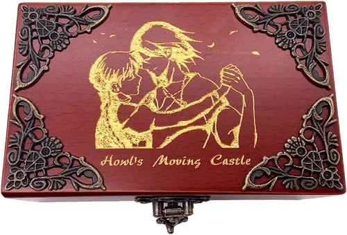 Miniatura 2 de Youtang - Caja de música de joyería con espejo, caja de música tallada en madera con mecanismo de cuerda, caja de regalo para cumpleaños, Movimiento