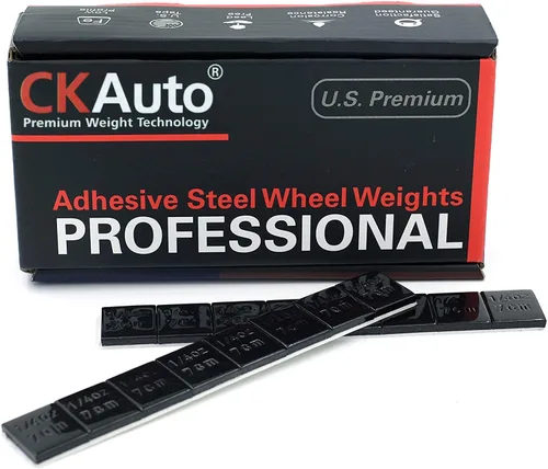 Miniatura 8 de CKAuto 1/4 oz, 0.25 onzas, negro, adhesivo adhesivo en pesos de rueda, tipo EasyPeel. Coches, camiones, SUV, motocicletas, autos RC. Perfil bajo, 12