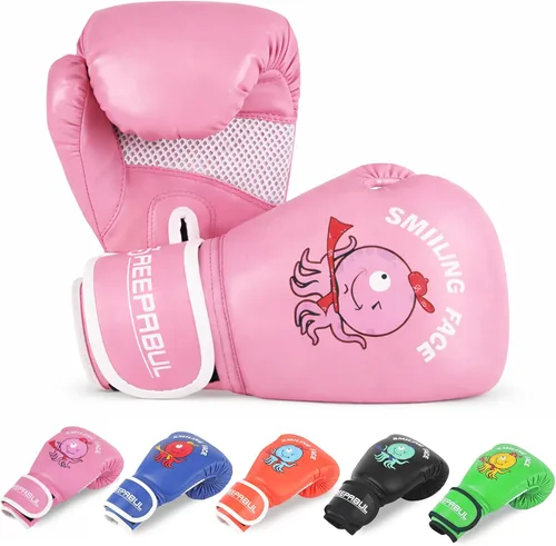 Miniatura 8 de Guantes de boxeo mejorados para niños y niñas de 3 a 8 años, guantes de boxeo para entrenamiento de niños, guantes de boxeo para niños, para saco
