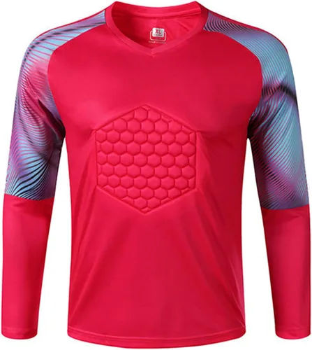 Miniatura 4 de TiaoBug Kids Boys Gladiator Goalkeeper Jersey Padded Goalie Shirt Soccer Jersey Sports Team Training Uniforms