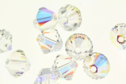 Miniatura 96 de 100 piezas auténticas Preciosa de 3 mm (0,12 pulgadas) cuentas sueltas de cristal bicono facetado pequeño amatista púrpura compatibles con cristales