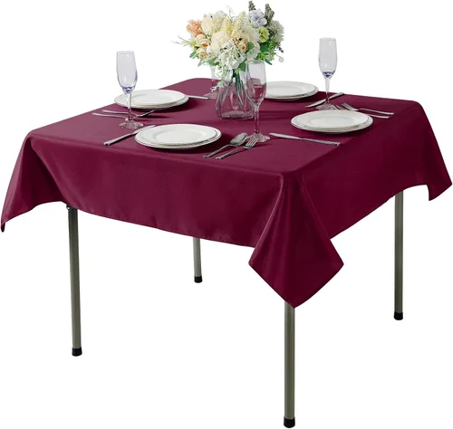 Miniatura 60 de Cupuamon - Mantel rectangular de 60 x 84 pulgadas, tela de poliéster lavable para decoración de bodas, fiestas, cenas y banquetes