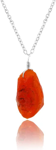 Miniatura 19 de Colgante delicado de piedras preciosas naturales crudas, collar de piedras ásperas surtidas, hecho a mano, joyería hipoalergénica bohemia