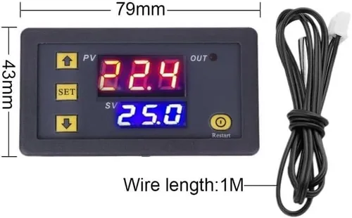 Miniatura 5 de W3230 Módulo controlador de temperatura LED digital Interruptor de termostato digital con sonda impermeable (12V 10A 120W) -67.0 °F-248.0 °F Salida
