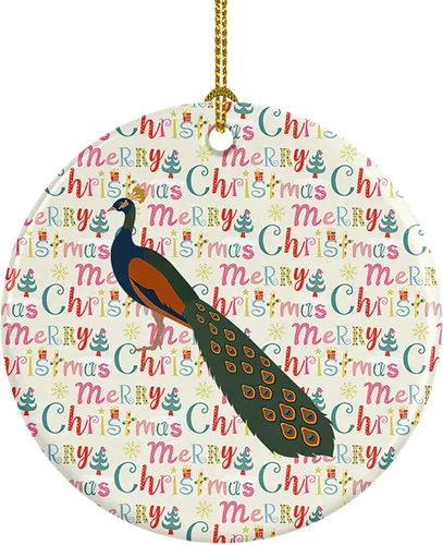 Miniatura 77 de Caroline's Treasures Adorno de cerámica de avestruz común para árbol de Navidad, decoración colgante para el hogar, Navidad, vacaciones, fiesta