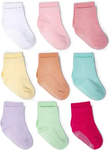 Miniatura 12 de Zaples - Calcetines con suela antideslizante y altura media para bebés, niños y niñas Negro