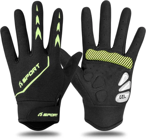 Guantes de ciclismo para hombresmujeres-almohadilla de gel de 0.197 in guantes antideslizantes de bicicleta de carretera para MTB ciclismo,