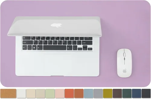 Miniatura 78 de Tapete de escritorio grande de corcho natural y cuero, tapete de escritorio ecológico, protector de escritorio de doble cara, tapete de teclado Café