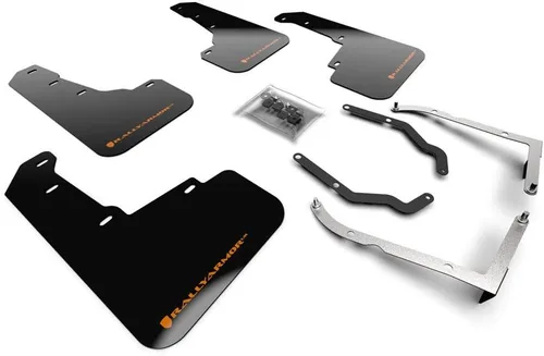 Rally Armor UR Aleta de barro negra con logotipo naranja se adapta a 18-19 Subaru XV Crosstrek Lift/en MF46-LTUR-BLK/OR