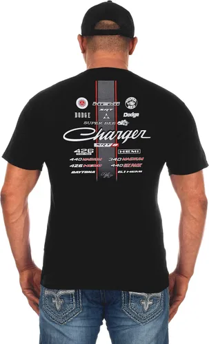 Miniatura 3 de JH DESIGN GROUP Dodge Charger - Camiseta de manga corta con cuello redondo para hombre