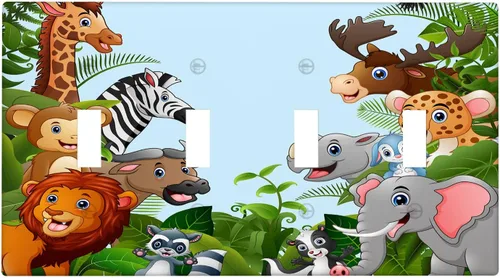 Miniatura 42 de Arctic Animals - Placa de interruptor de luz de 1 banda, lindo sello de dibujos animados, pingüino, oso polar, placa de pared individual basculante