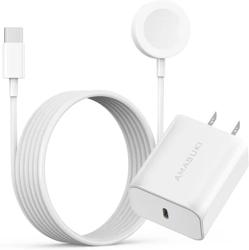 Miniatura 11 de Paquete de 2 cargadores cortos para Apple Watch, cargador USB magnético inalámbrico rápido para iWatch, compatible con iWatch Ultra/Series Negro