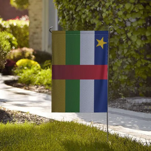 Miniatura 2 de Flag Of The Central African Republic Knitting Effect Garden Flag 12.5"x18" Inch Double Sided Garden Flags Home Lawn Outdoor Decor Flags Party Banner