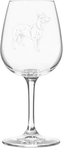 Miniatura 320 de Copa de vino de 12.75 onzas con diseño de perro grabado