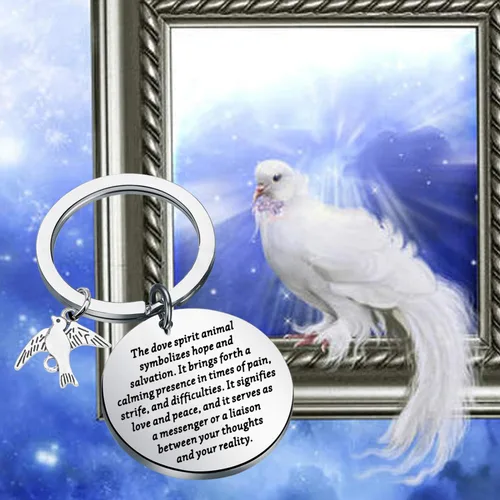 Miniatura 4 de ENSIANTH Palomas Llavero Palomas Regalo de Paz Símbolo Animal Regalo Inspirador Regalo para Amigos