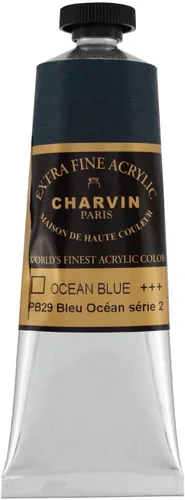 Miniatura 159 de Charvin Pintura acrílica profesional extrafina – verde absenta, tubo de 2.1 fl oz, pigmentos de triple fresado, resistente a la luz, pinturas