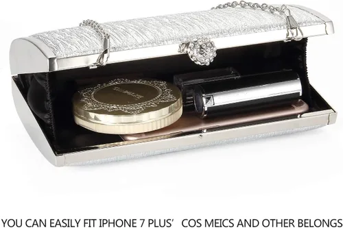 Miniatura 5 de Bolso de mano de noche para mujer, marco de metal, bolso de noche, bolso de noche, bolso de mano, boda, graduación, fiesta, cóctel, embragues