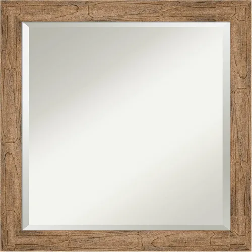 Miniatura 7 de Amanti Art Espejo de baño de madera, espejo de pared estrecho marrón búho para usar como espejo de tocador de baño sobre el fregadero