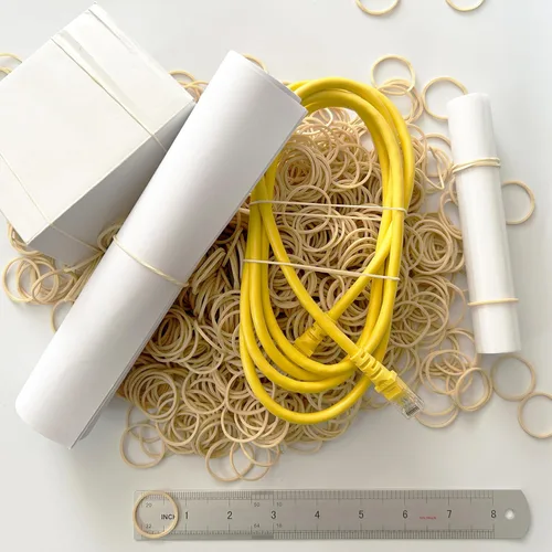 Miniatura 5 de AIWOQI Bandas de Goma Tamaño #10 Beige 760 piezas Aproximadamente 0.42 lb 1 pulgada Bandas Elásticas de Goma Marrón Claro #10 para Suministros