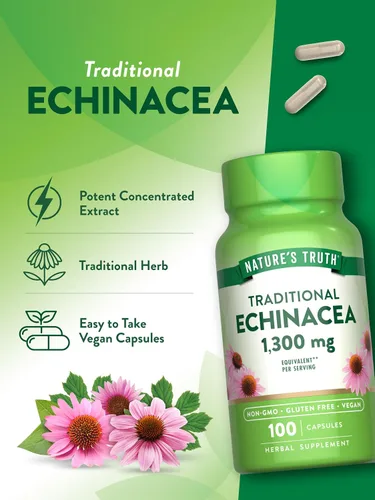 Miniatura 5 de Cápsulas de extracto de equinácea 1300 mg 100 unidades Sin OMG y sin gluten por Nature's Truth