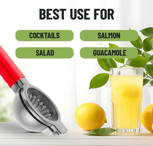 Miniatura 2 de TUISWO - Exprimidor de limón de acero inoxidable, exprimidor manual de cítricos, grande, exprimidor de lima de metal, extractor de jugo de naranja