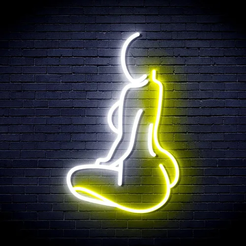 Miniatura 25 de ADVPRO Señora Back Shape Flex Silicone LED Neon Sign - Azul - st16s32-fnu0267-b