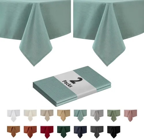 Miniatura 25 de maxmill - Mantel cuadrado de textura sluby, resistente a las manchas, impermeable, resistente a las arrugas, mantel de tela lavable suave, mantel